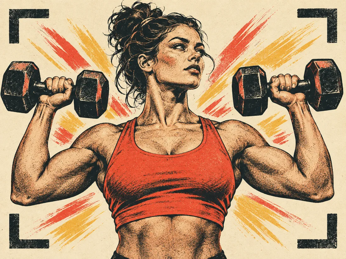 Atleta de un reel en una composición audiovisual